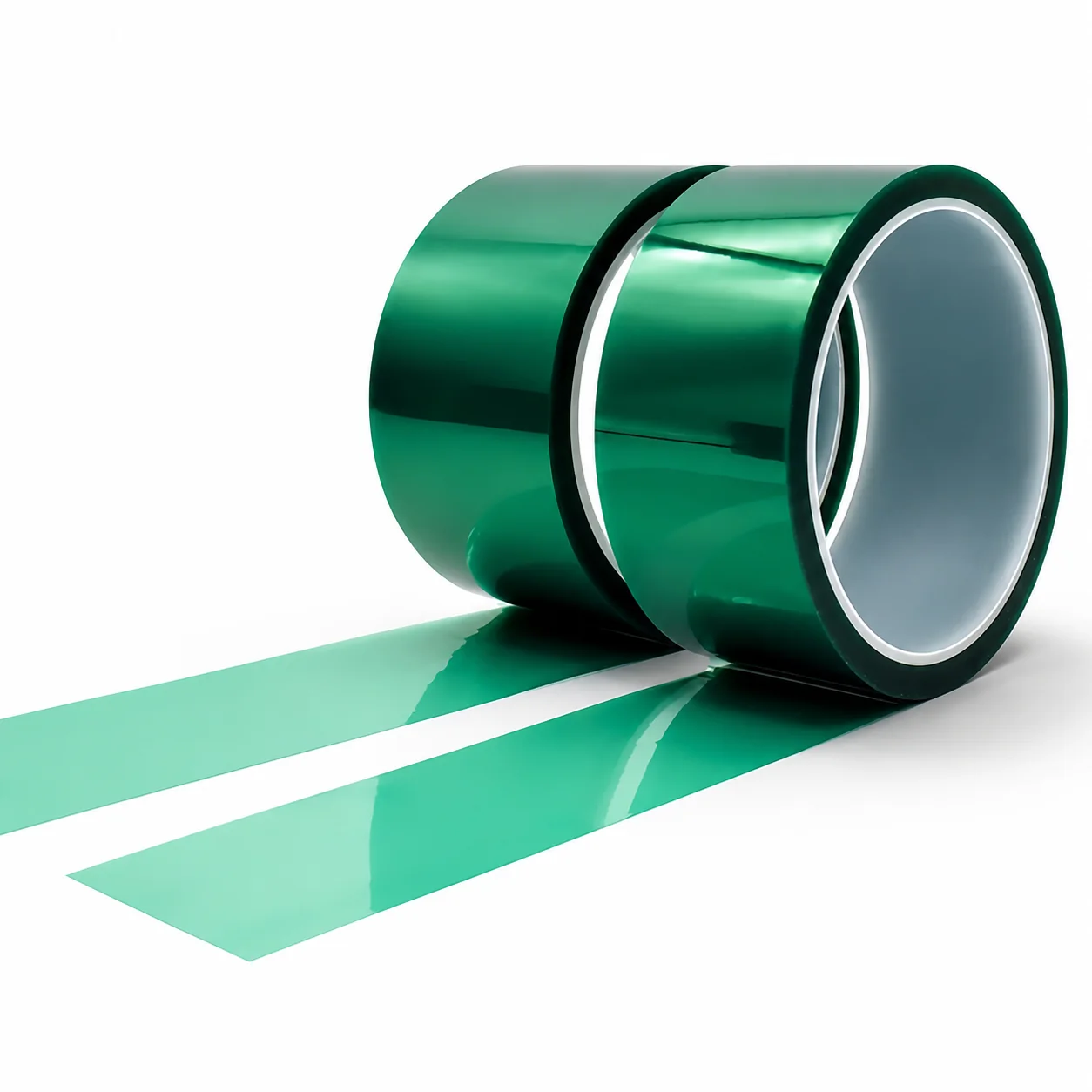 Green PET silicone high temperature masking tape